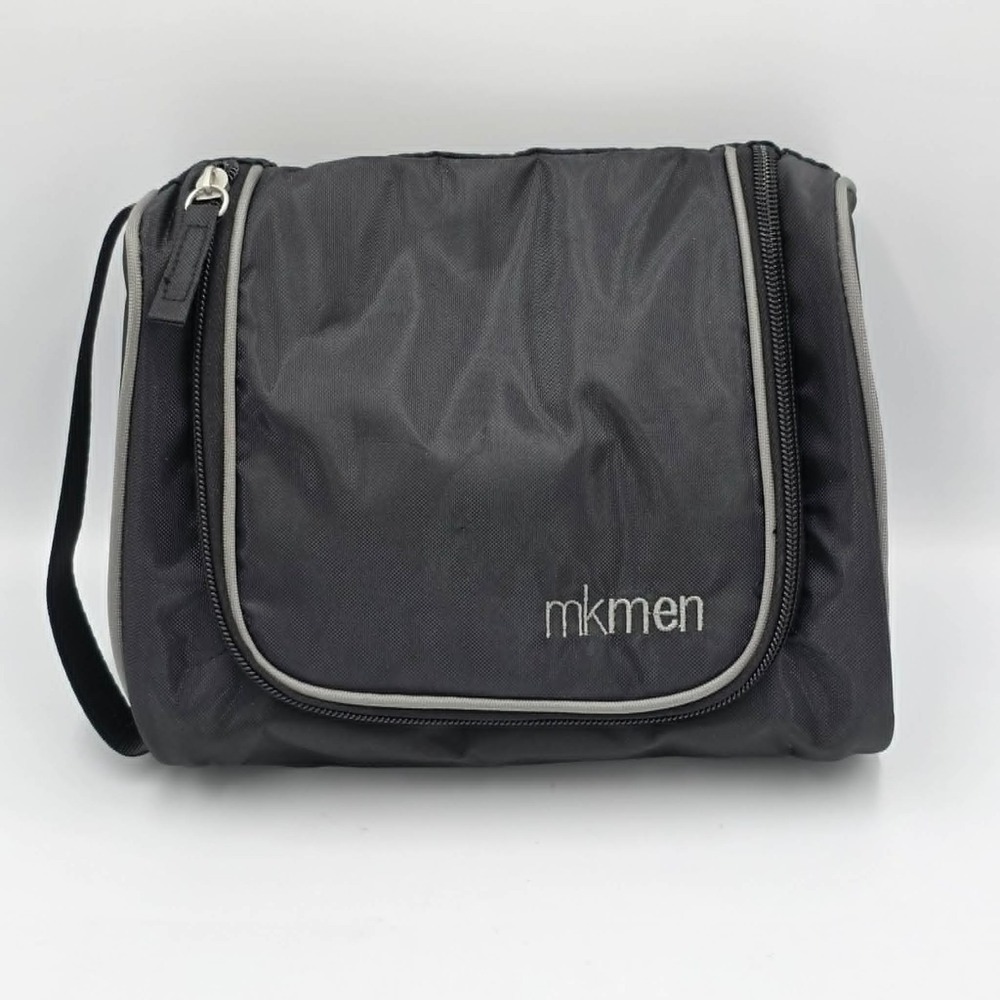 Mary Kay MK Men Hanging Shaving Toiletry Travel Black Zippered Lined Bag